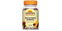 Sundown Naturals Adult Multivitamin with Vitamin D3 Gummies Orange, Cherry and Grape Flavored - 120 ct, Pack of 2