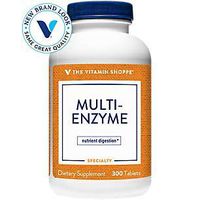 Multi Enzyme Helps Support The Digestion Absorption of Protein, Carbs Fat (300 Tablets) by The Vitamin Shoppe