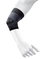 OS1st ES6 Elbow Compression Bracing Sleeve (One Sleeve) relieves Tennis or Golfer's Elbow, Cubital Tunnel Syndrome, Supports Damaged tendons & Controls Forearm Pain (Black, Large)