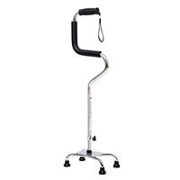 Adjustable Walking Cane/Stick with Handmade Quad Cane with T Handle for Men and Women Lightweight Stable Self Standing Walking Stick (Color : Gray)
