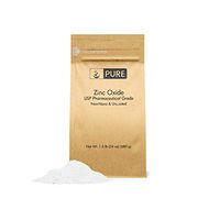 Zinc Oxide Powder (1.5 lb.) by Pure Organic Ingredients, Eco-Friendly Packaging, Non-Nano, Uncoated, Food & USP Grade, For Sunscreen, Diaper Rash Ointment, Burn Relief & Chapped Lips Remedy