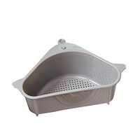 Sink Basket Storage Holder, Multi-purpose Triangular Drain Shelf Storage Rack Sponge Holder with Suction Cup Kitchen Sink Corner Hanging Basket Shelf