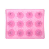 SUPVOX 12pcs Silicone Vacuum Cupping Cups Chinese Cupping Set Anti-Cellulite Massage Suction Cups (Pink)