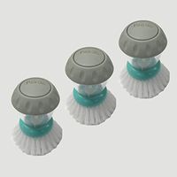 PairOn Soap Dispensing Palm Brush, Kitchen Sink Pan Brush Kitchen Cleaning Brush for Dish Pot Pan Sink Cleaning Pack of 3