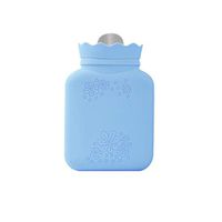 MONYING Hot Water Bottle Portable Silicone Warm Water Bag Warmer Foot Warmer (Color : Blue)