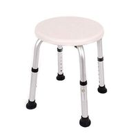 Firsthgus Shower Chair Round Adjustable Healthcare Aid, Shower/Bath Bathroom Stool Seat Anti-Slip with Foot Pad for Elderly Disabled Child Support 136kg