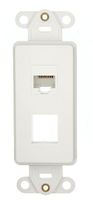 Leviton 41668-W Decora Telephone Wallplate Insert, 6P6C X 8P8C, 110 Style, White