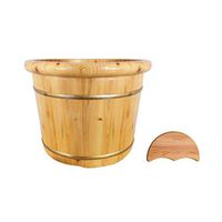 Household Gift Foot Soaker Tub,Wooden Foot Soak Tub Foot Bath Barrel Foot Bath Barrel Foot Washing Barrel Pedicure Barrel Footbath with Lid Household Items Decoration (Color : A)