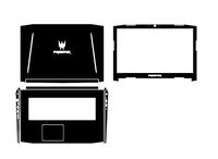 Special Laptop Black Matte Vinyl Skin Stickers Cover for Acer Predator Helios 300 PH317-51 17.3"