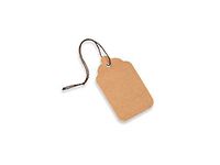 Pre -Strung Gift Tags - Small Kraft Resale Gift Tags Cotton Strung1-1/4x1-15/16" (6 Packs; 50 Tags Per Pack) - Wraps -SRGTKS