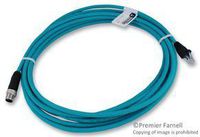 LUMBERG AUTOMATION 0985 706 103/5M ETHERNET/IP CORDSET, M12 4POS MALE TO RJ45 PLUG, 5M