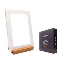 Happy Sunlight Therapy Lamp 10000 Lux Full Spectrum LED Lamp UV-Free Portable Natural Health Light with Stepless Dimming(White,A5 Size)