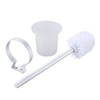 Wall Mounted Bathroom Tub Tile Toilet Cleaning Scrubber Brush w/Holder Glass Cup Mug Hanger Set
