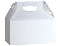 Gable Boxes, Large 9.5 x 5 x 5 Size - Gloss White Set of 6