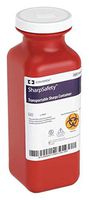 Sharps Container, 3/8 Gal., Screw Lid, PK3