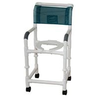 Standard Deluxe Adjustable Height Shower Chair Casters: Heavy Duty Threaded Stem Casters, Color: Forest Green