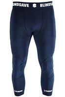 BLINDSAVE 3/4 Tights with Knee Padding | Shock Absorbing Technology | Self-Adjusting Padding | Black, Size XXL