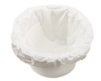 TidyCare Commode Liners for Beside Toilet Chair Bucket | 3 XL Convenience Packs of 24 Disposable Waste Bags + 24 Absorbent Pads for Adults, 72 Total Each | Universal Fit