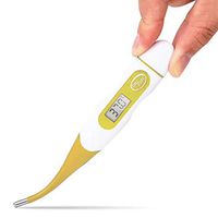 High Precision Thermometer for Fever Test with Flexible Tip, LCD Digital Body Temperature Accurate&Fast Reading Oral Cavity, Rectum, Armpit Waterproof Thermometer for Baby, Child & Adult(1 Pcs)
