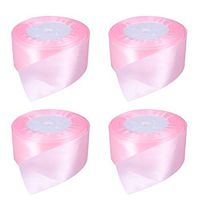 Toyvian Silk Ribbon Double Sided Fabric Ribbon Satin Roll Embellish for Bouquet Bows Crafts Gifts Wrapping Party Wedding 4 Rolls