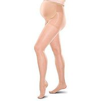 Preggers by Therafirm Maternity Support Pantyhose - 20-30mmHg Moderate Compression Nylons (Black, Medium Short)