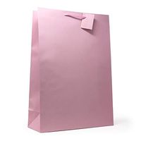 Allgala 12PK Value Premium Solid Color Paper Gift Bags (17"XL-Pink-GP50093)