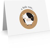 Cow Note Cards (24 Fold-over Cards and Envelopes)