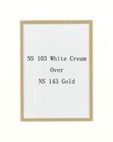 Pack of 32 Off White/Metallic Gold 8x10 Double Mats Mattes with White Core Bevel Cut for 5x7 Photo + Backing + Bags