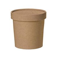 Eco Friendly Microwavable Kraft Soup Bowls | Disposable Food To-Go Containers-Soup Containers With Airtight Lids. Great For Restaurants, Take Outs, Or To-Go Lunch 25/Pack (12 oz, Brown)