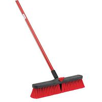 18" Multi-Surface Push Broom Multi Color Plastic