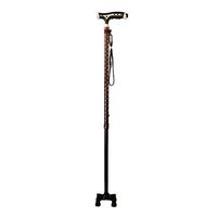 Crutches Elderly Four-Foot Retractable Cane Multi-Function Anti-Slip Auxiliary Four-Claw Assisted Cane One-Handed Cane (Color : A, Size : 74cm)