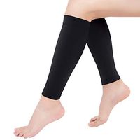 Calf Compression Sleeve, Footless Compression Sock Strong Calf Support 20-30 mmHg Medical Gradient Shin Splints, Prevent Varicose Veins, Swelling, Relieve Pain for Men and Women(Black, XL)