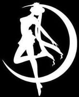 SoCool - Sailor Moon Serena - Anime - Vinyl 5.5" tall (Color: WHITE) decal laptop tablet skateboard car windows stickers