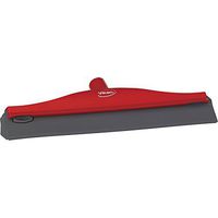 Vikan 77164 Rubber Polypropylene Frame Ceiling Single Blade Squeegee, 16", Red