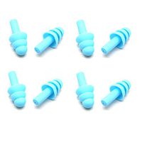 Antrader Reusable Ear Plugs, Noise Cancelling Comfortable Earplugs for Sleeping Swimming Airplanes Construction Work,Blue
