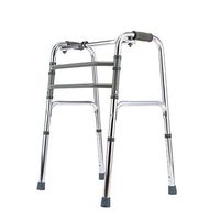 GYZ GY Elderly Walker, Aluminum Alloy Foldable Adjustable Height Disabled Rehabilitation Walking Auxiliary Vehicle, Up to 220 Lbs Medical Supplies (Color : A)