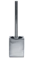 Kleine Wolke 4004478219816 Glamour Toilet Brush and Holder in Silver Porcelain, Multi