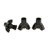 3Pcs Rubber Non-Slip Cane & Crutch Tips Heavy Duty Crutch Tip Replacements 7/8 Inch Black