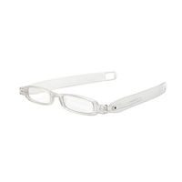 OULII Anti-Fatigue 360 Rotating Folding Lightweight Reading Glasses Spectacles for Men Women +1.50 (Transparent Color)