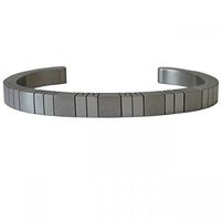 Magnetic Cut Cuff Stainless Steel Bracelet Large