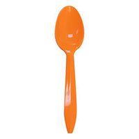 Karat U2008 (Orange) 5" PP Medium-Weight Disposable Teaspoon, Orange (Pack of 1000)
