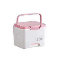 FHealth Plastic First Aid Box with Pill Case, Medical Box with Removable Tray for Family Emergency Kit Storage Organizer