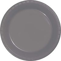 Creative Converting 339659 PREM PL BANQUET PLATES, 10 in, 20 ct, Gray