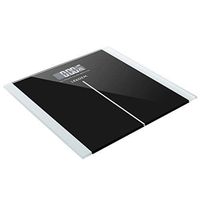 LEADZM Slim Waist Pattern Personal Scale Smart Digital Body Weight Bathroom Scale with Backlit Shine Through Display, 400 lbs Capacity and Accurate Weight Measurements (Black)