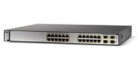 (Certified Refurbished) Cisco WS-C3750G-24PS-S Catalyst 24 Ethernet 10/100/1000 Ports with IEEE 802.3af and Cisco prestandard PoE, 4 SFP-Based Gigabit Ethernet Ports, Ip Base, 1 Power Supply
