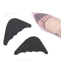 3 Pairs Adjustable Shoe Filler Unisex Shoe Inserts to Make Big Shoes Fit Prevents Foot Rushing Forward for High Heels (Black)