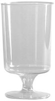 Comet 2-Piece Plastic Pedestal Glass, 5.75-Ounce, Clear (500-Count)