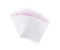 100PCS 1.2 mil Flat Clear Cello/Cellophane Treat Bags 4 1/3 * 8 inch Resealable Bag Storage Bags with Adhesive Closure