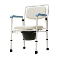 XWZJY Commode Toilet Chair Deluxe Folding Shower Bench Height Adjustable Bariatric Toilet Seat with Non-Slip Handrail Bucket/Lid Elderly Surgery Recovery
