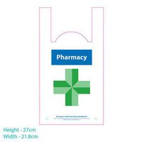 Green Health Cross Dispensary Prescription Bags, Pharmacy Bag, Medication Packaging for Drug Stores - Vest Pharmacy Carrier X2000